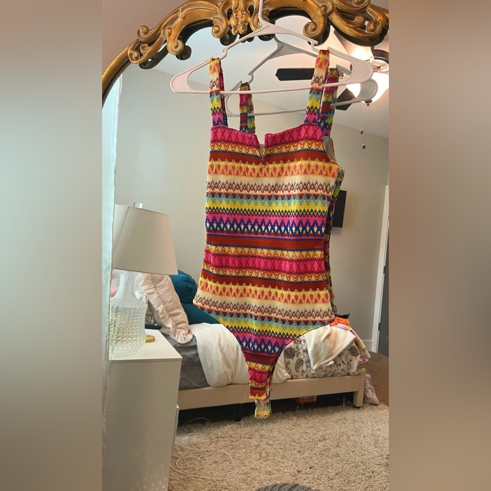 aztec printed colorful bodysuit!!
